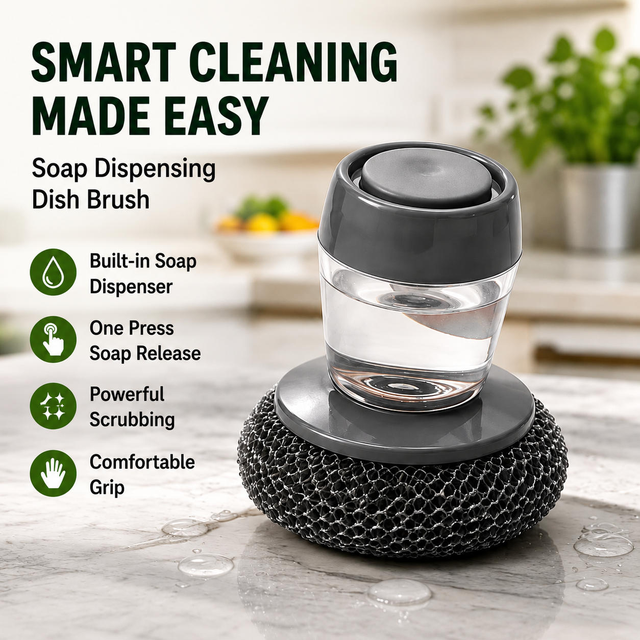 2-in-1 Soap Dispensing Dish Brush
