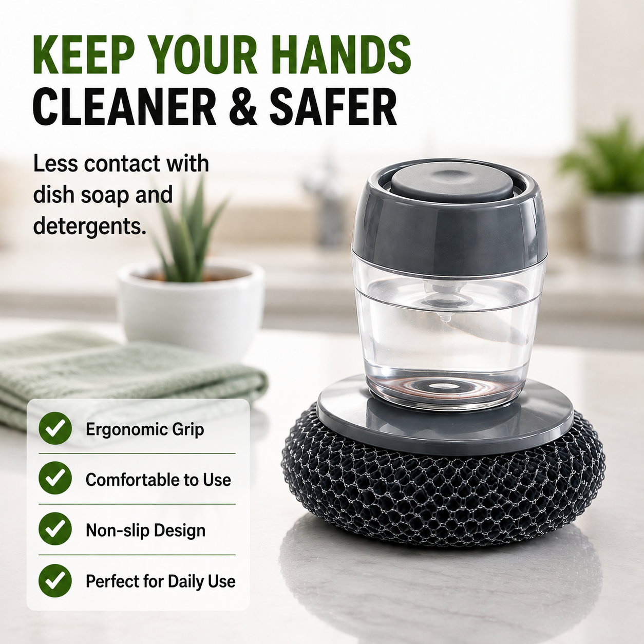 2-in-1 Soap Dispensing Dish Brush